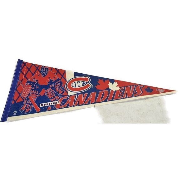 VTG MONTREAL CANADIENS NHL Cloth Pennant Sports‎ Hockey Canada Canadians 30" - Picture 1 of 4